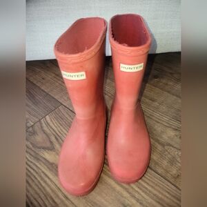 Hunter Kids Red Rain Boots Size 11